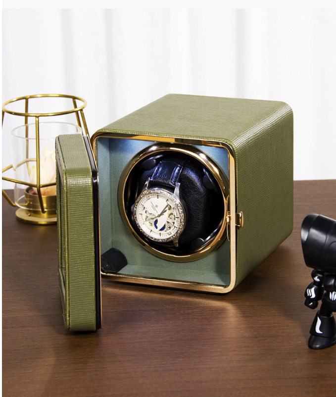 Remontoir Montre - Cube Moderne Vert-3-Le Remontoir