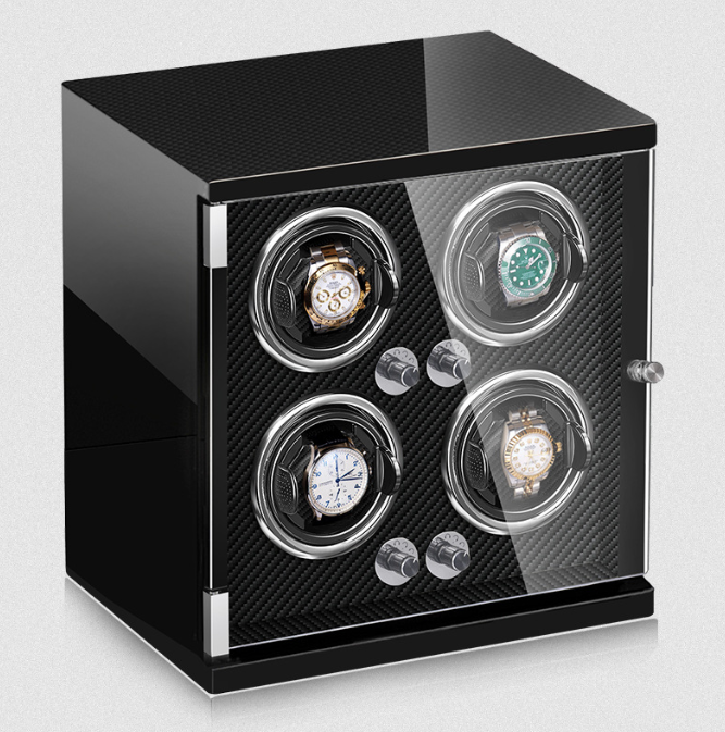 REMONTOIR MONTRE CLASSIQUE CARBONE 4 slots-4-Le Remontoir