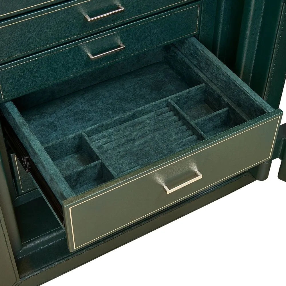 Remontoir Montre - Coffre-fort Athos 8 avec rangement vert