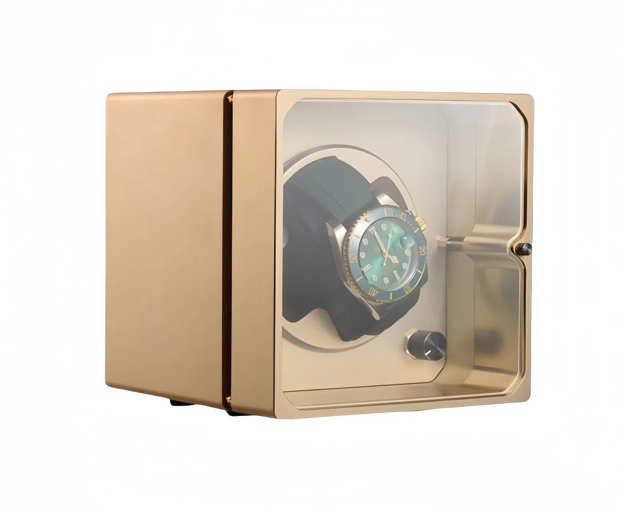 Remontoir Montre solo futuriste doré