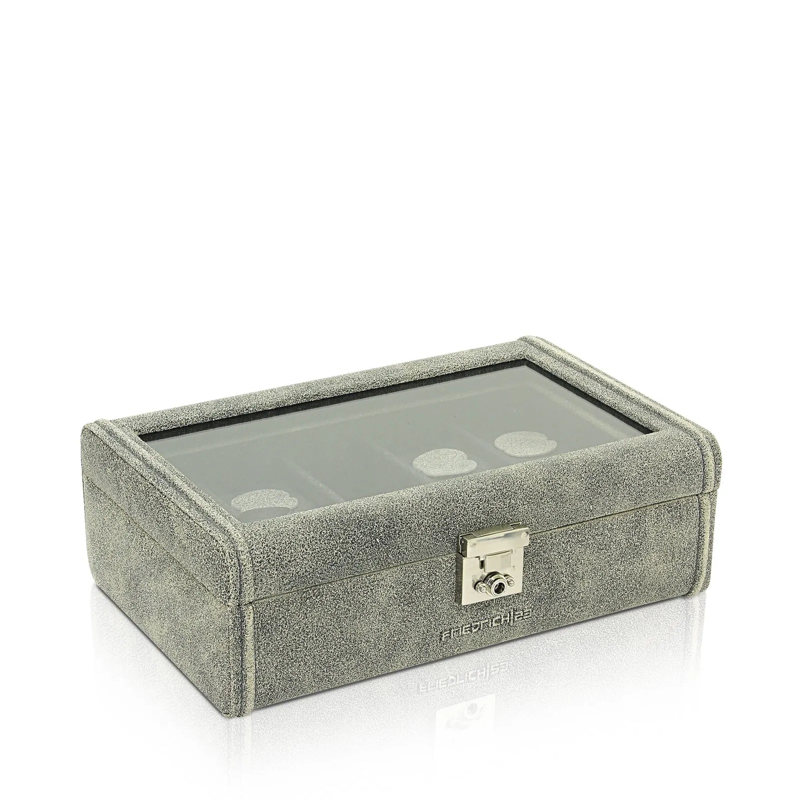 Boite à Montre - Cubano 8 Montres Gris-2-4 à 8 montres,Cuir,Friedrich23