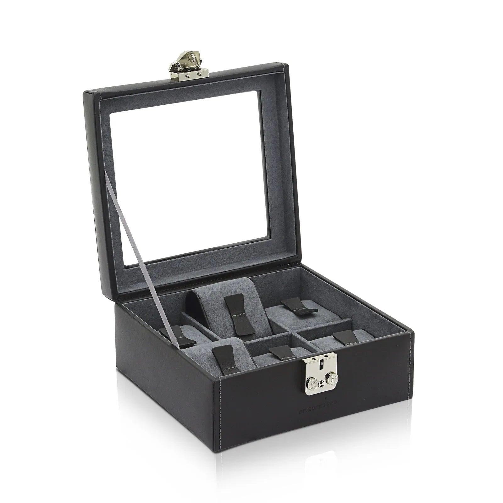 Boite à Montre - Infinity 6 Noire/Anthracite-1-4 à 8 montres,Cuir,Friedrich23