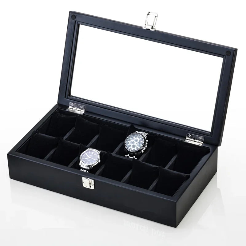 Boite à montre - Noir corbeau de Luxe Grandiose 1