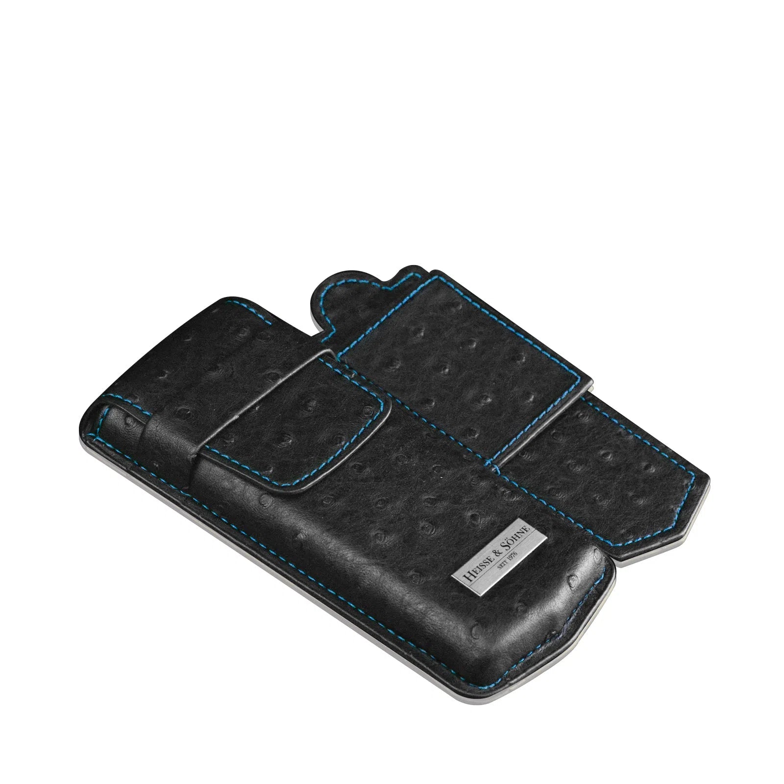 Boite a Montre Etui Mondo Ostrich 1 Montre Noir Bleu 2