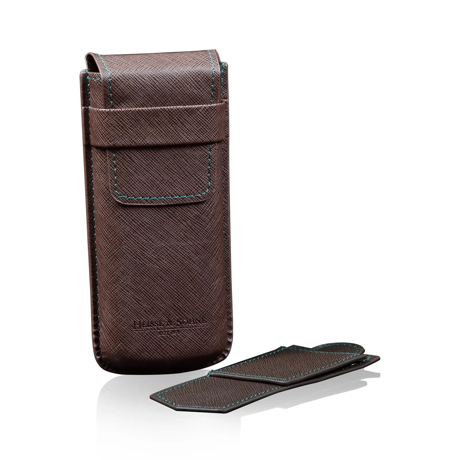 Boite a Montre Etui Mondo Saffiano 1 Montre Marron Vert 2