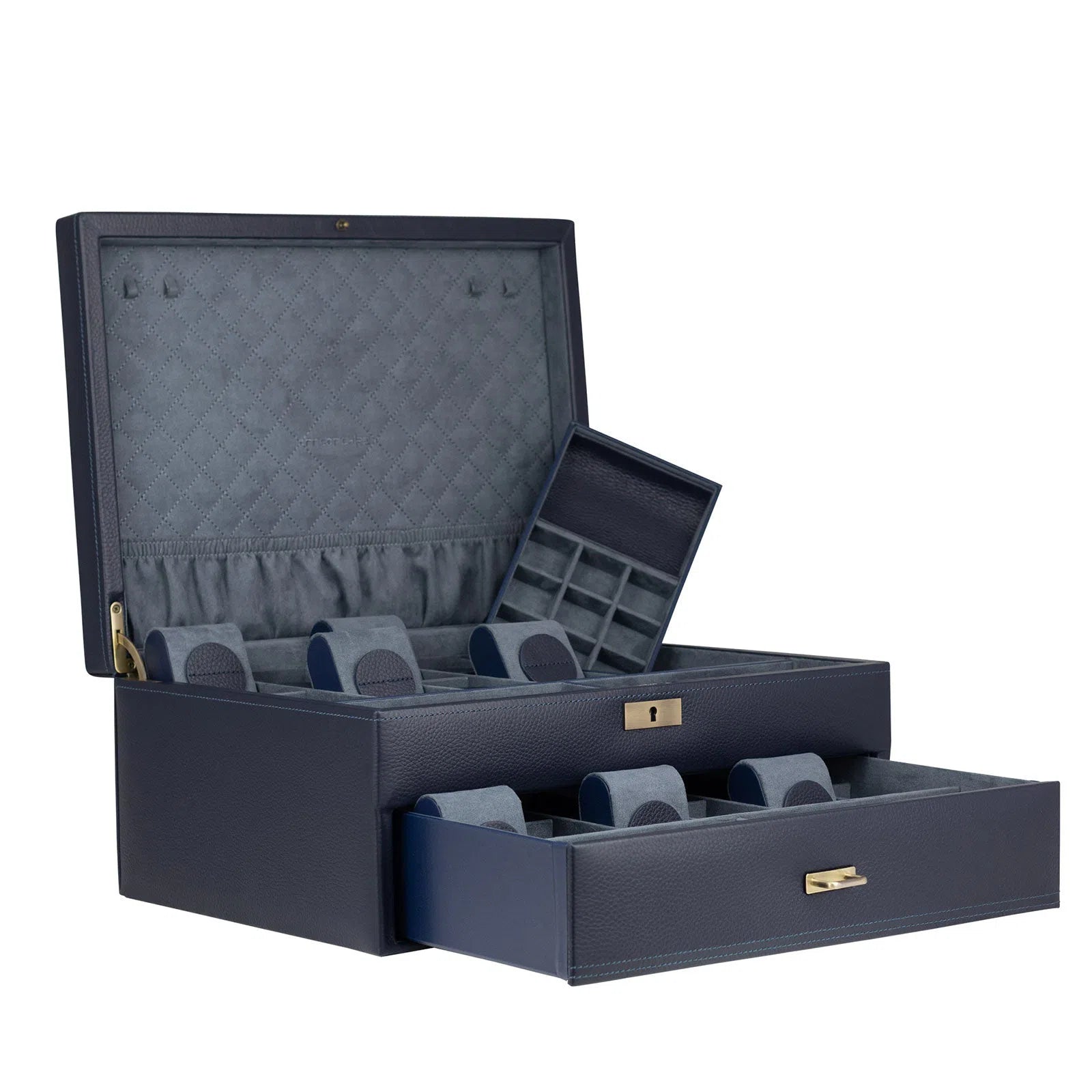 Boite a Montre Jumbo Dynasty 20 montres Bleu 2