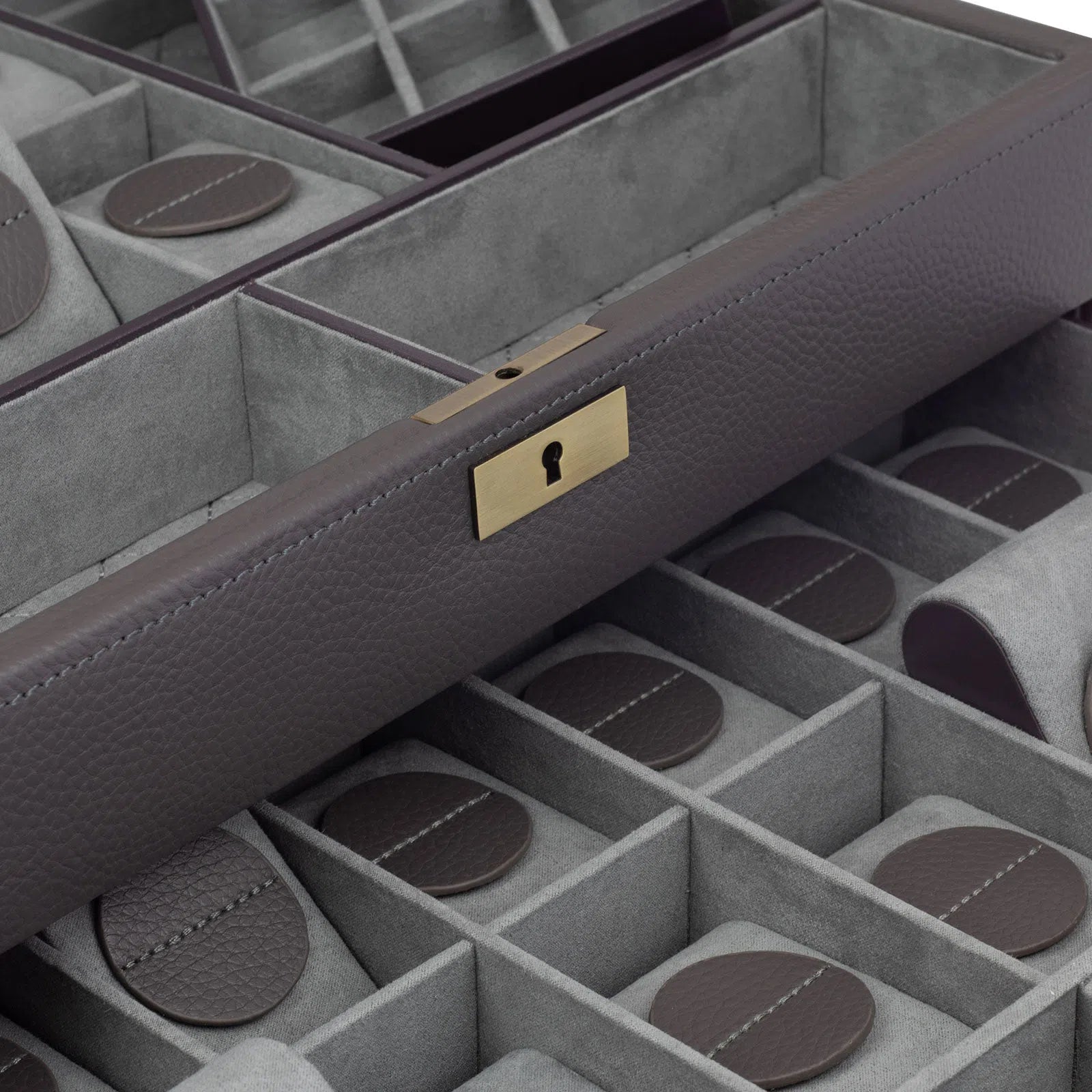 Boite a Montre Jumbo Dynasty 20 montres Gris 4