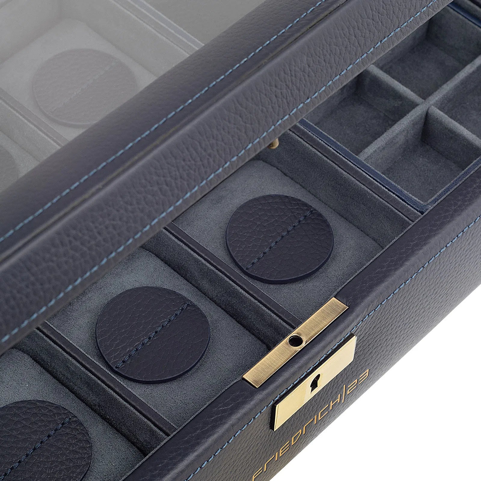 Boite a Montre Jumbo Dynasty 8 montres Bleu 4