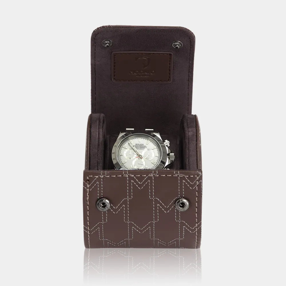 Boite a Montre OPTIMUS 1 Montre Marron Blanc 3