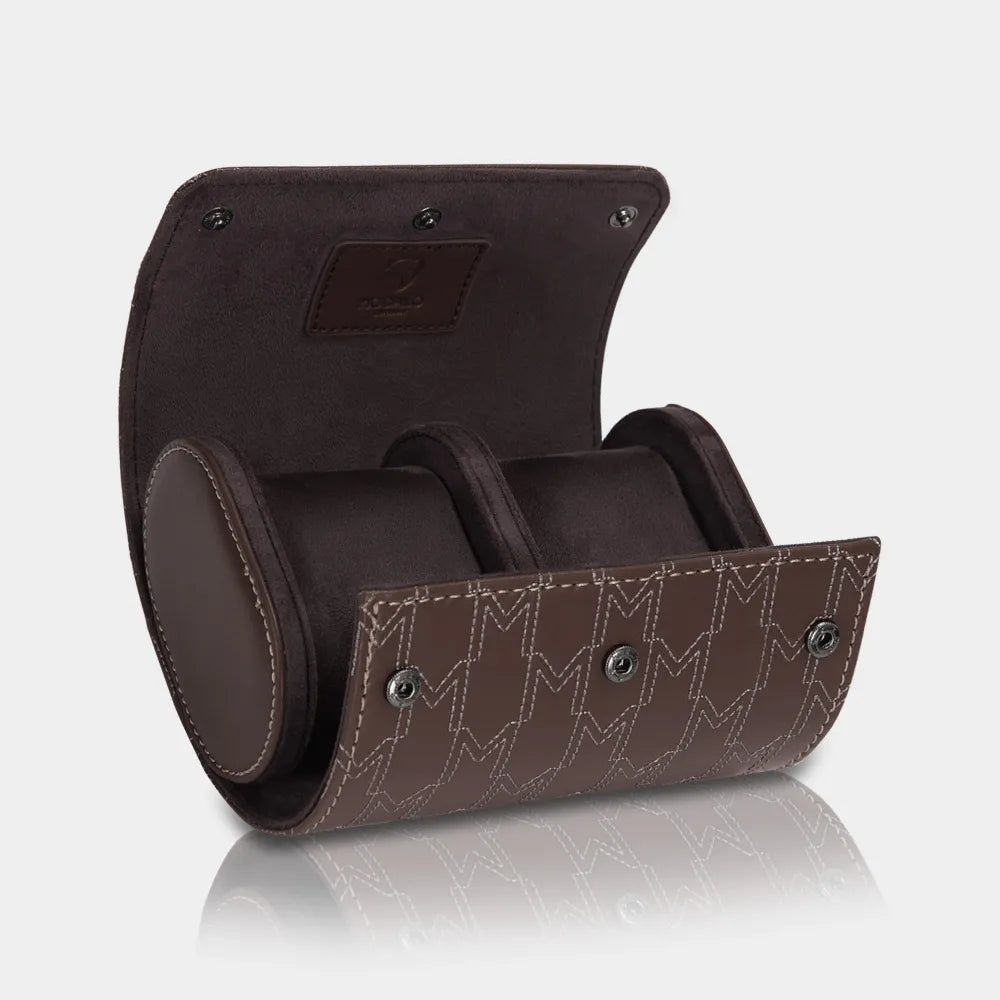 Boite a Montre OPTIMUS 2 Montres Marron Blanc 4