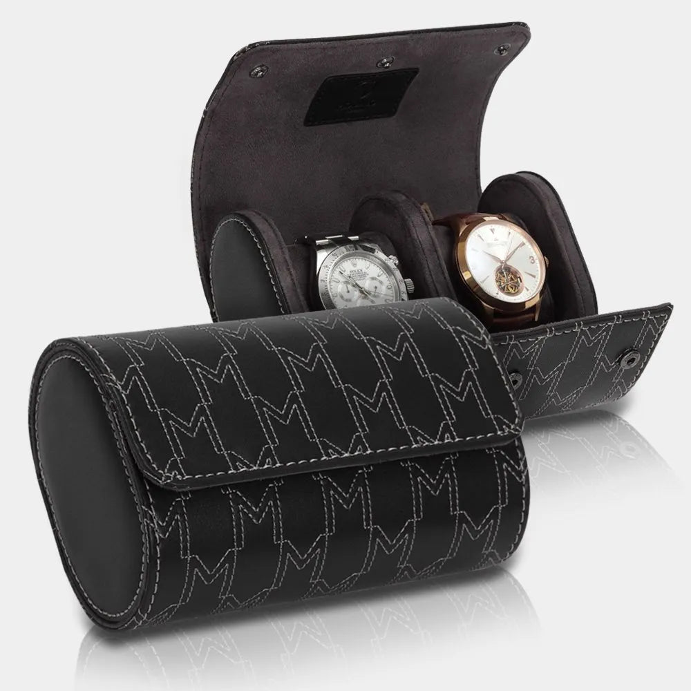Boite a Montre OPTIMUS 2 Montres Noir Blanc