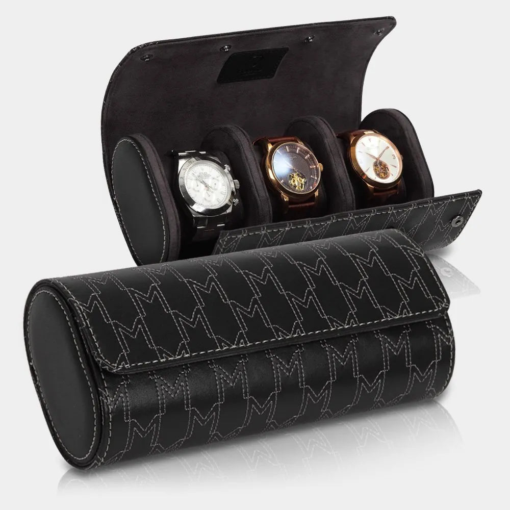 Boite a Montre OPTIMUS 3 Montres Noir Blanc