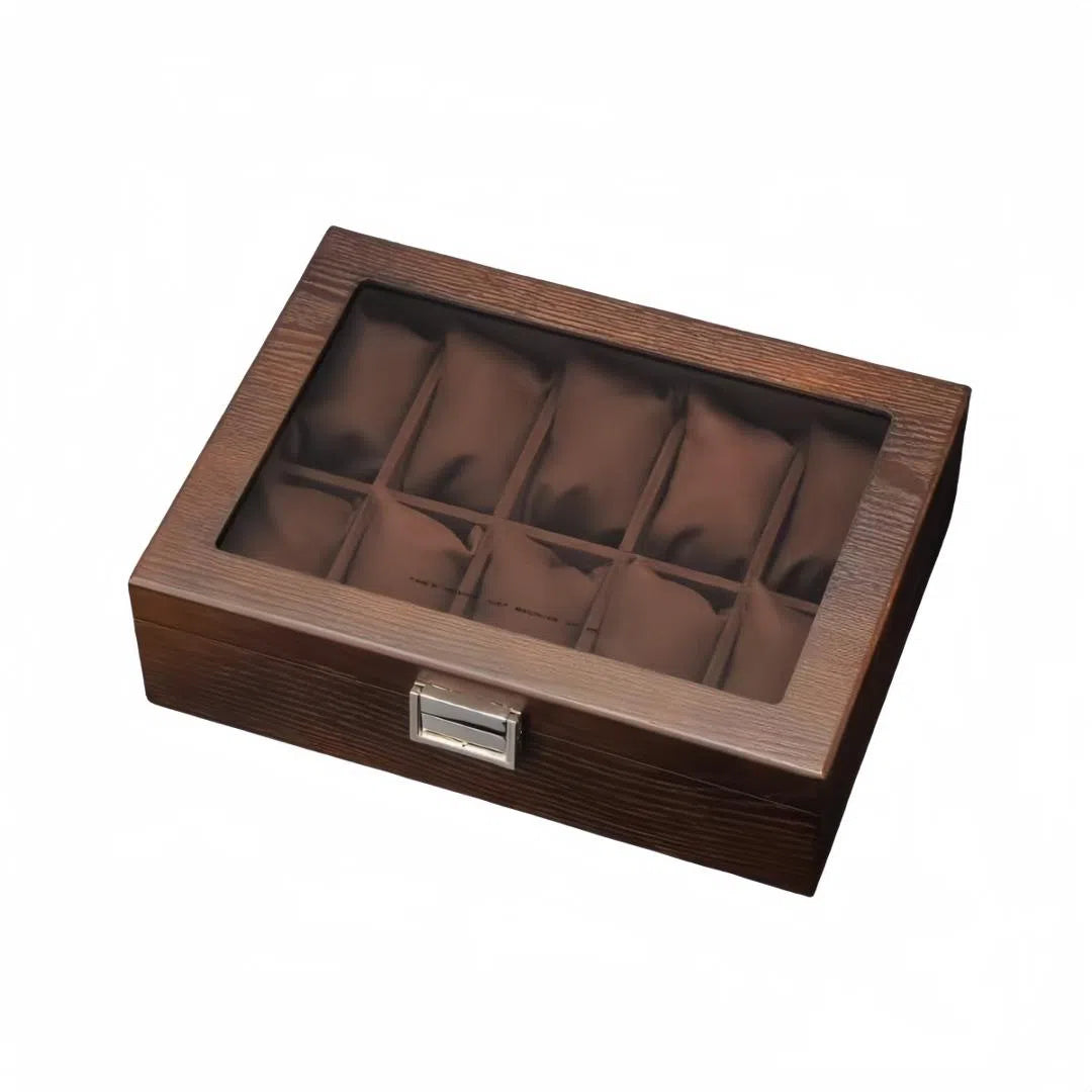 Boite à montre - Elégance 10 montres Brun foncé 1