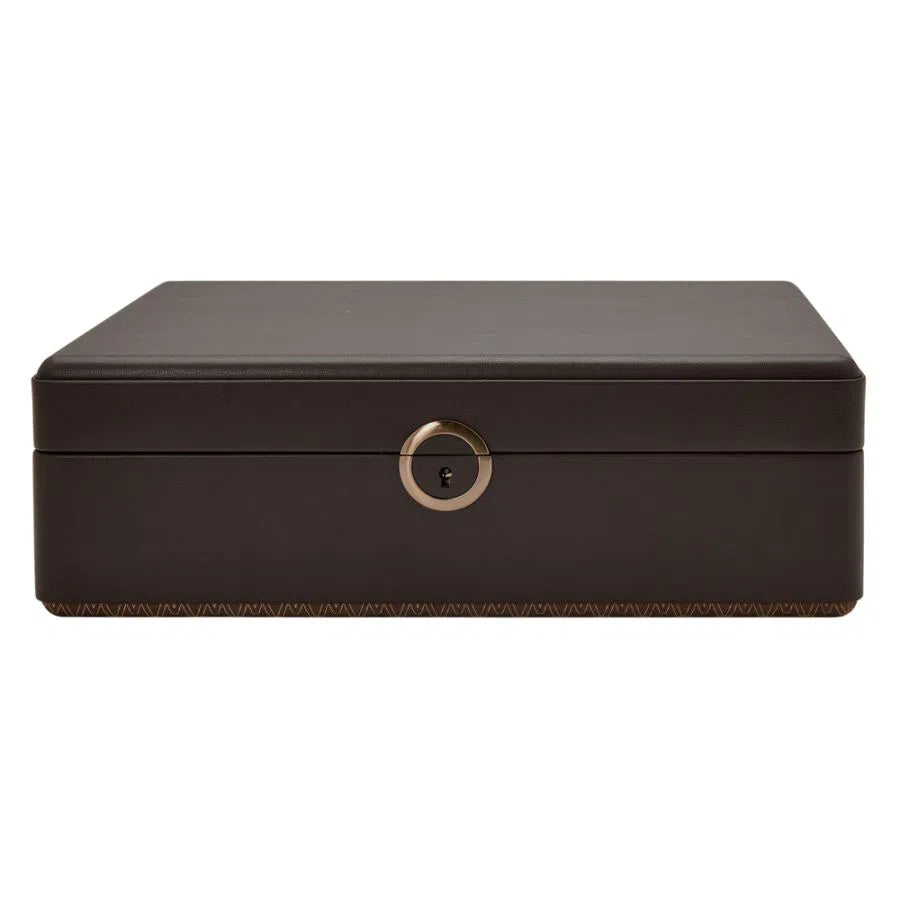 Boîte pour 5 montres Terre Café avec espace de rangement 2