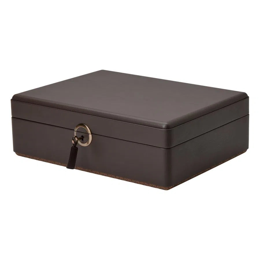 Boîte pour 5 montres Terre Café avec espace de rangement 3