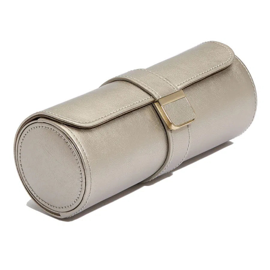 Étui à montres double Palermo avec pochette à bijoux Etain