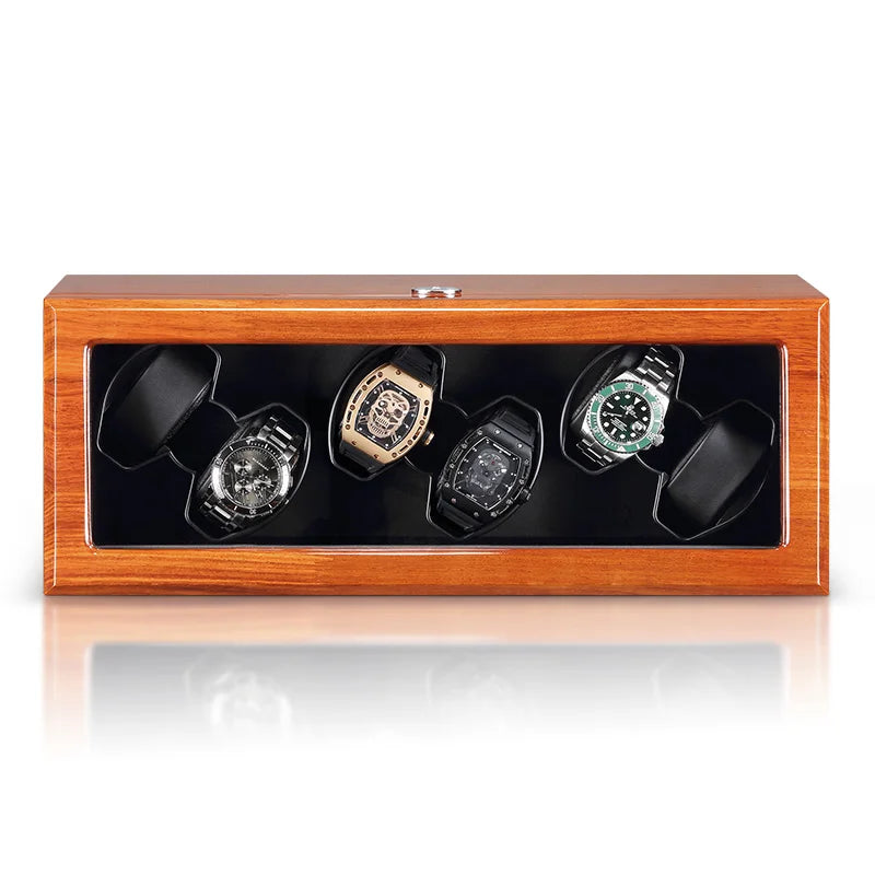 Remontoir Montre Remontoir en bois 6 Montres intérieur noir