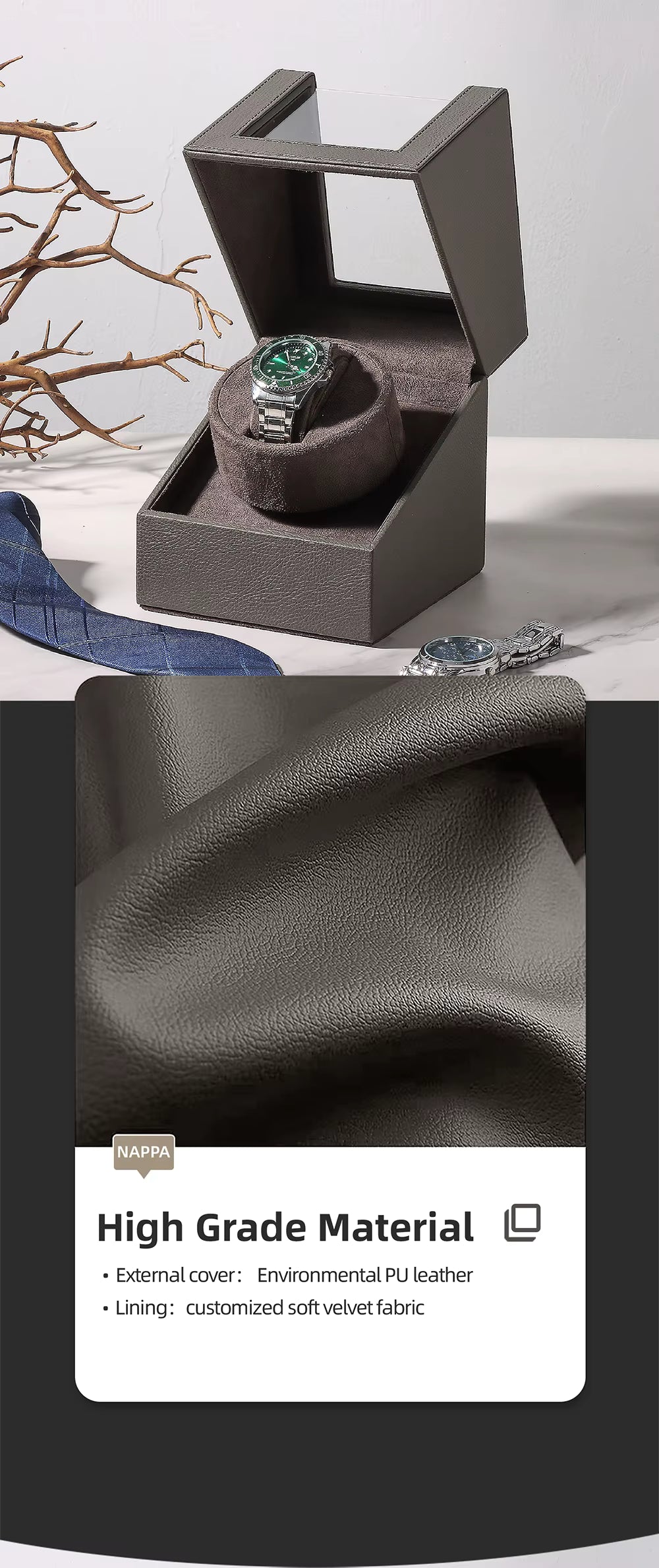 Remontoir Mantolin Alaska Simple Gris