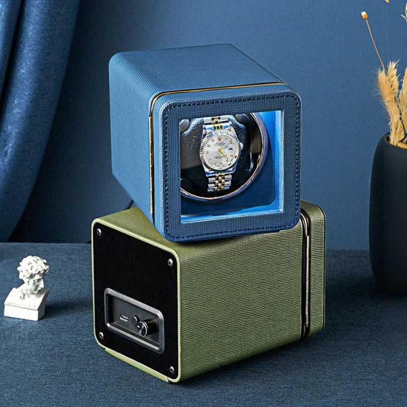 Remontoir Montre - Cube Moderne Vert-4-Le Remontoir