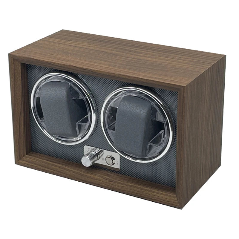 Remontoir 2 montres Vintage marron et gris 2