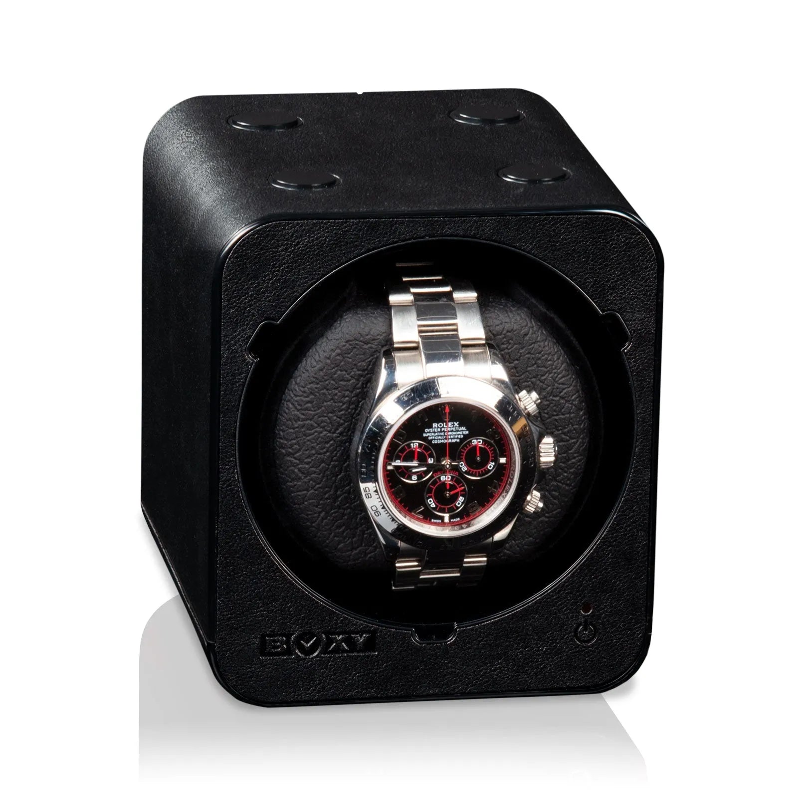 Remontoir Montre Automatique Boxy Fancy Brick - Cuir Noir sans Alimentation-2-1 à 3 montres,Beco,Fibre de cuir,Plastique