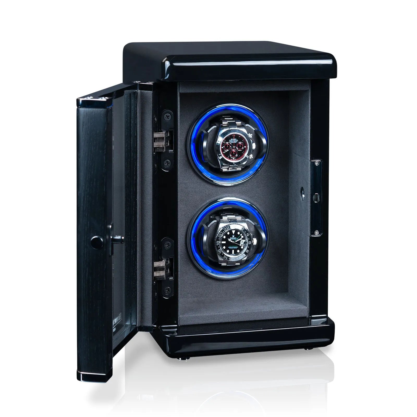 Remontoir Montre - Chicago 2 Noir-2-1 à 3 montres,bois MDF,Heisse & Söhne