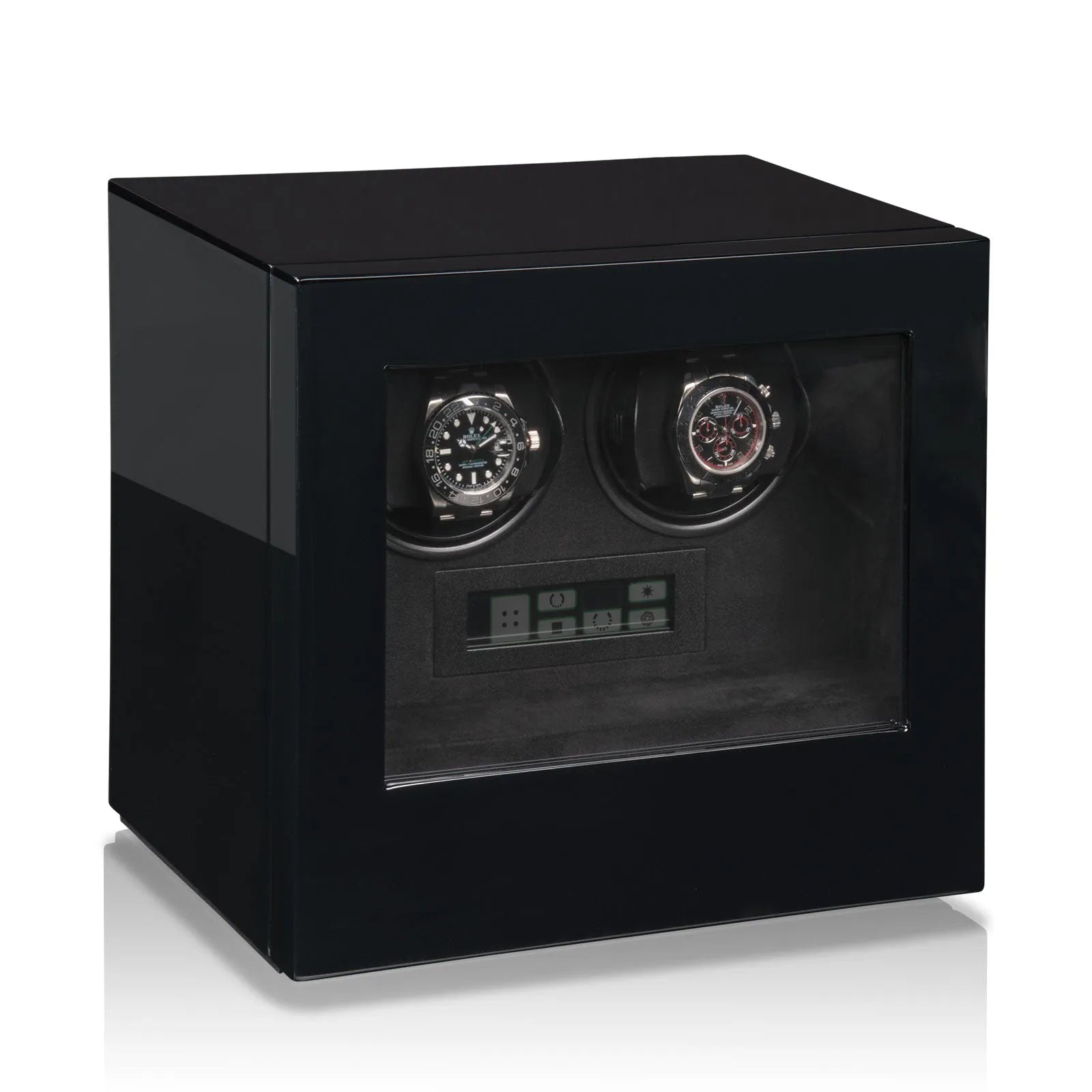 Remontoir Montre - Compact Smart Tech II Double Noir-1-1 à 3 montres,Benson,Bois,bois MDF