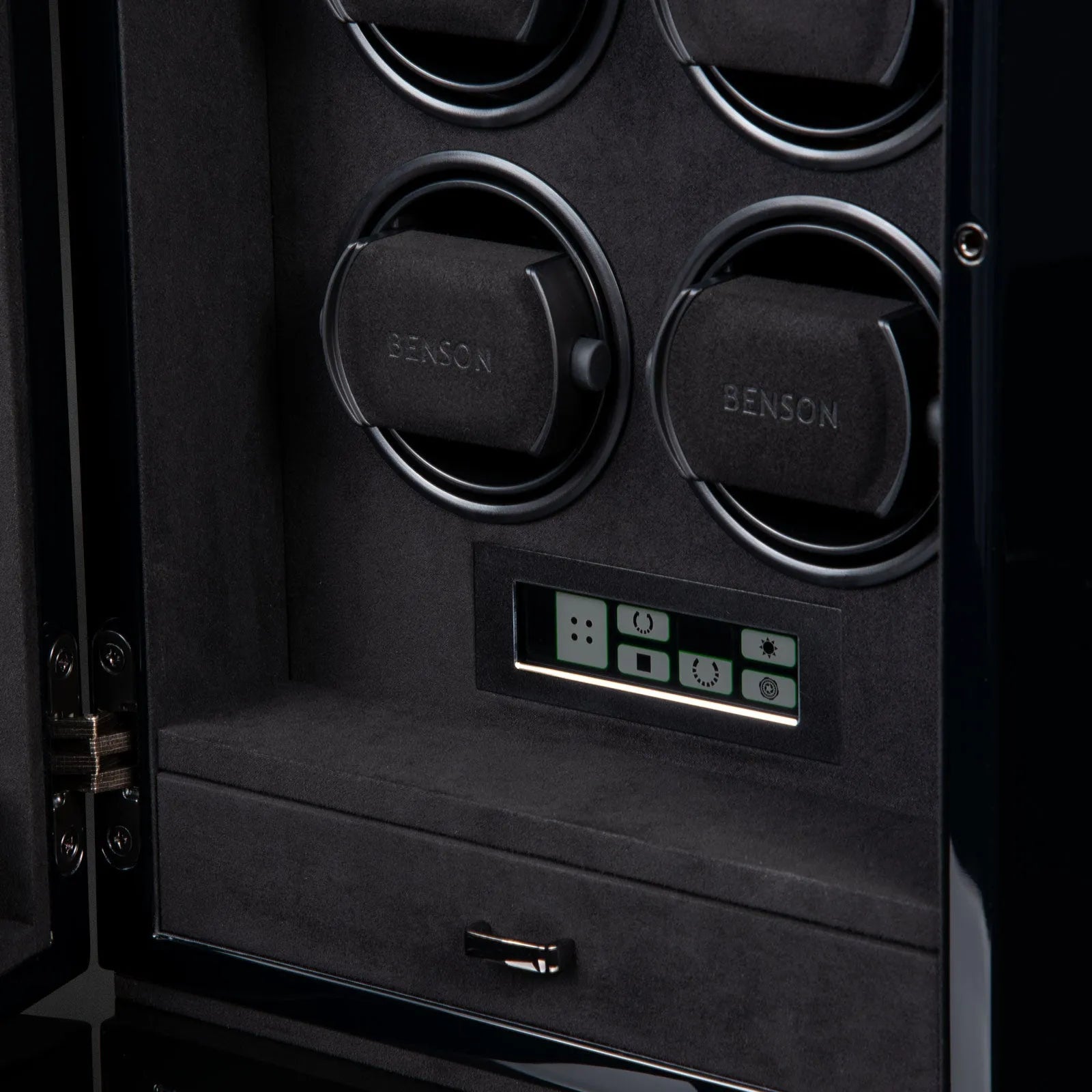 Remontoir Montre - Compact Smart Tech II Sextuple Noir-3-4 à 8 montres,Benson,Bois,bois MDF
