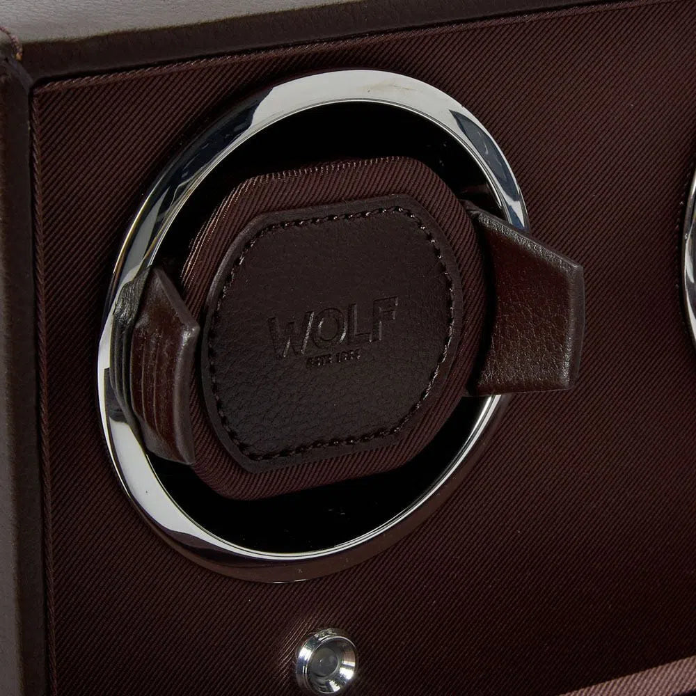 Remontoir Montre Cube 2 montres Marron avec couvercle 4