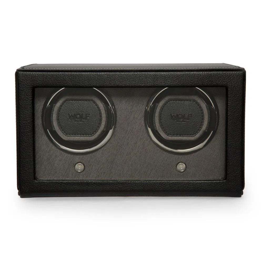 Remontoir Montre Cube 2 montres Noir avec couvercle