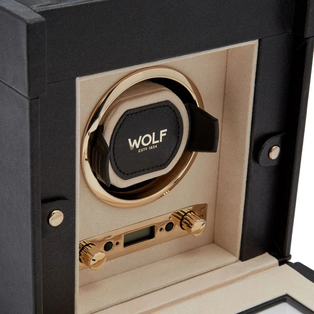 Remontoir Montre Palermo 1 Montre Noir avec rangement pour bijoux 4