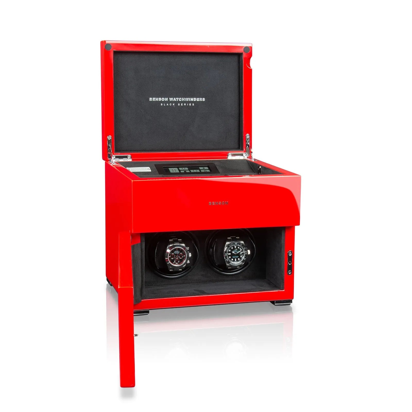 Remontoir Montre - Rouge Serie 2-2-1 à 3 montres,Benson,Bois