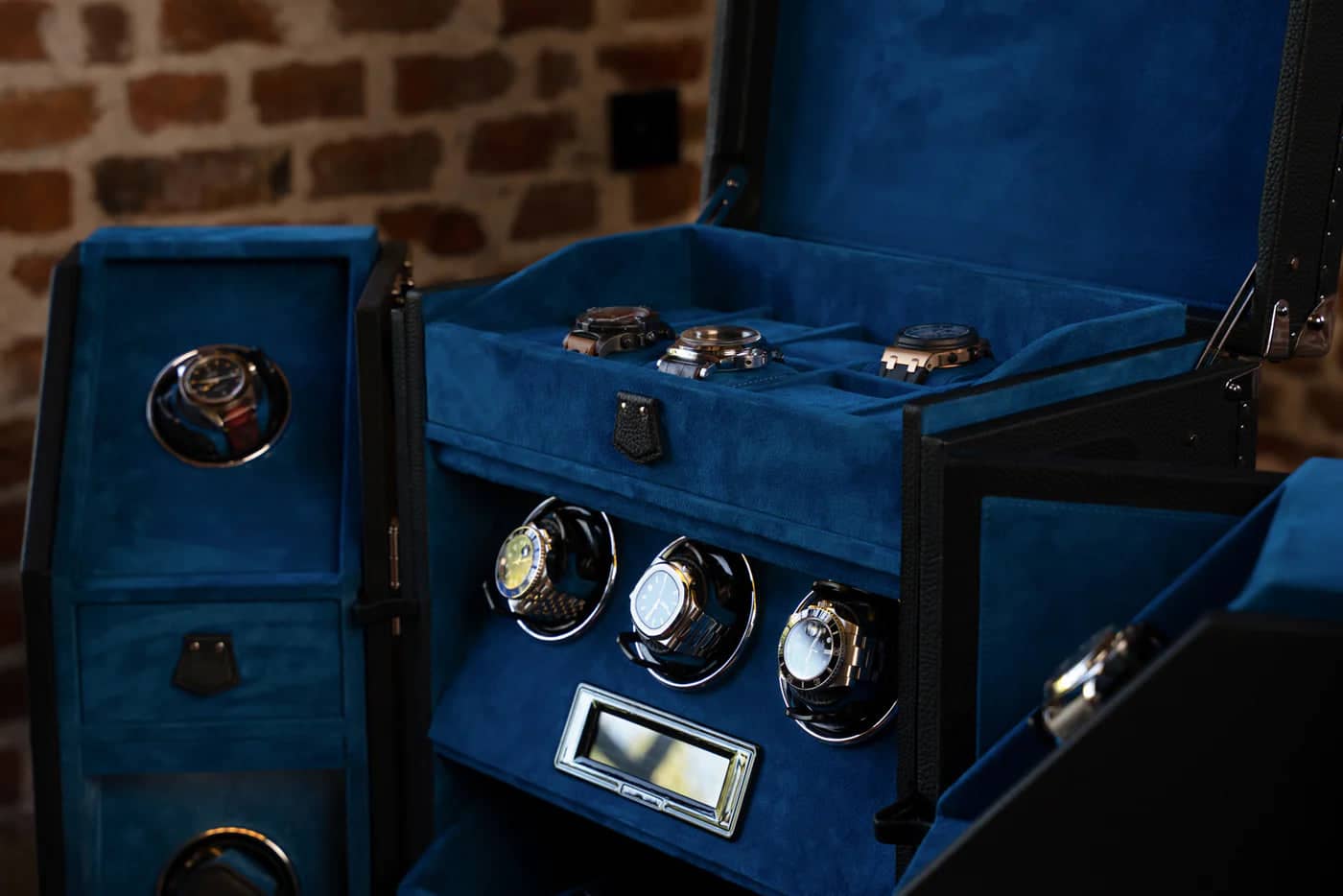 Remontoir Montre - Trunk Togo Black and Blue-3-Le Remontoir Montre