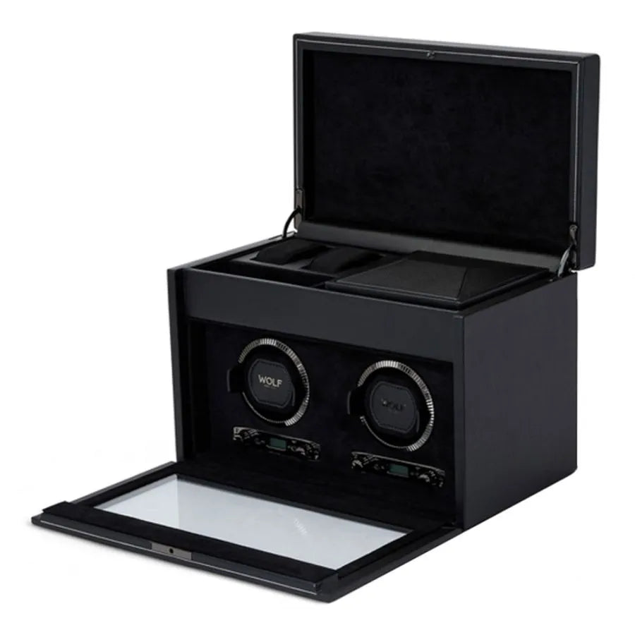 Remontoir double British Racing avec rangement Noir 1