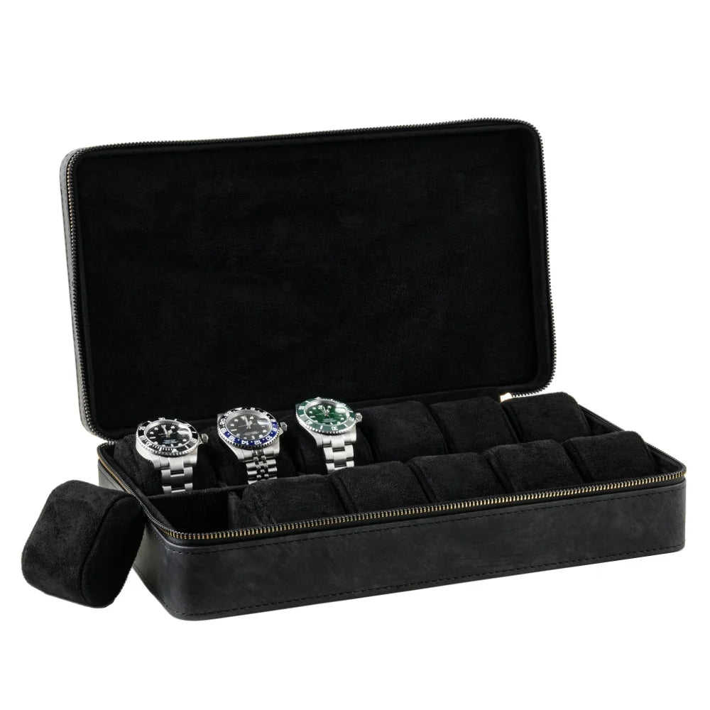 Boite à montre - Trousse Spacieuse Noir-3-Plus de 8 montres,Skaï