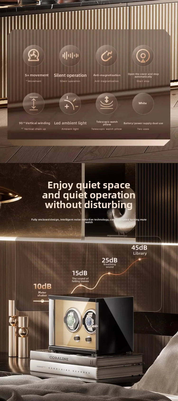 Remontoir Montre Gentleman Trio Noir