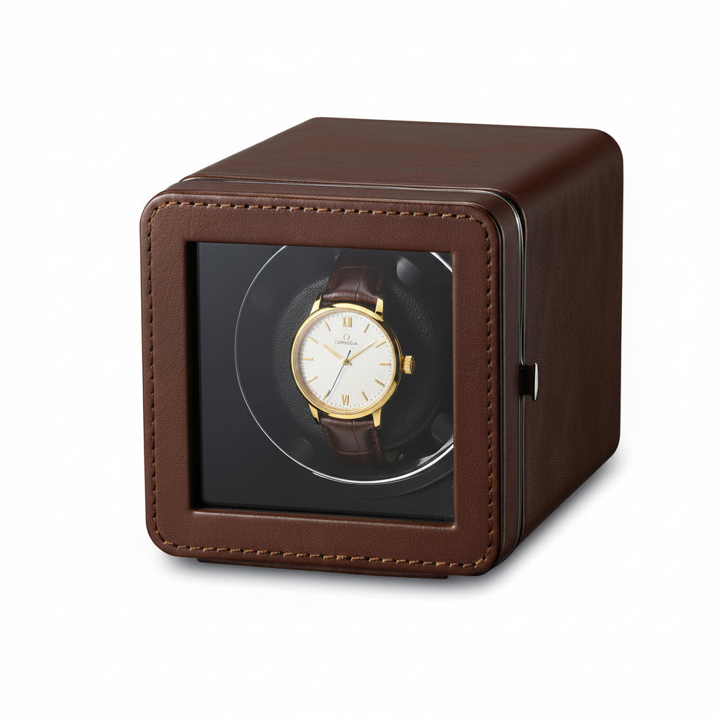 Remontoir Montre - Cube Moderne Marron-1-Le Remontoir