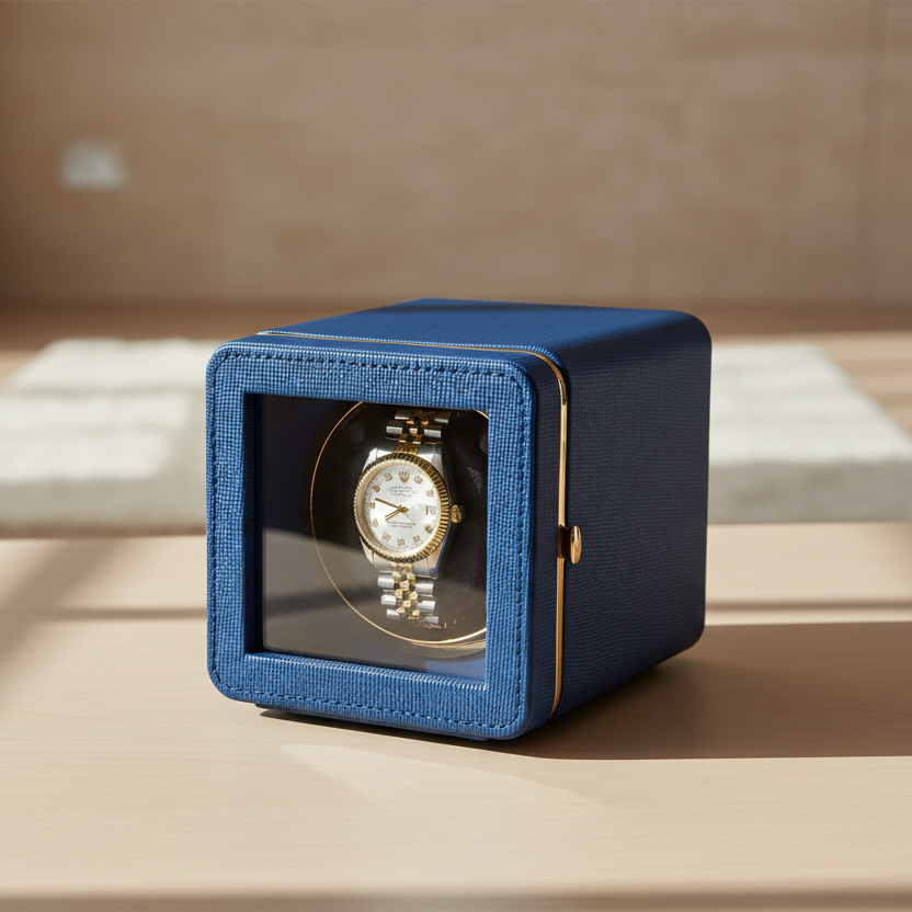 Remontoir Montre - Cube Moderne Bleu-2-Le Remontoir