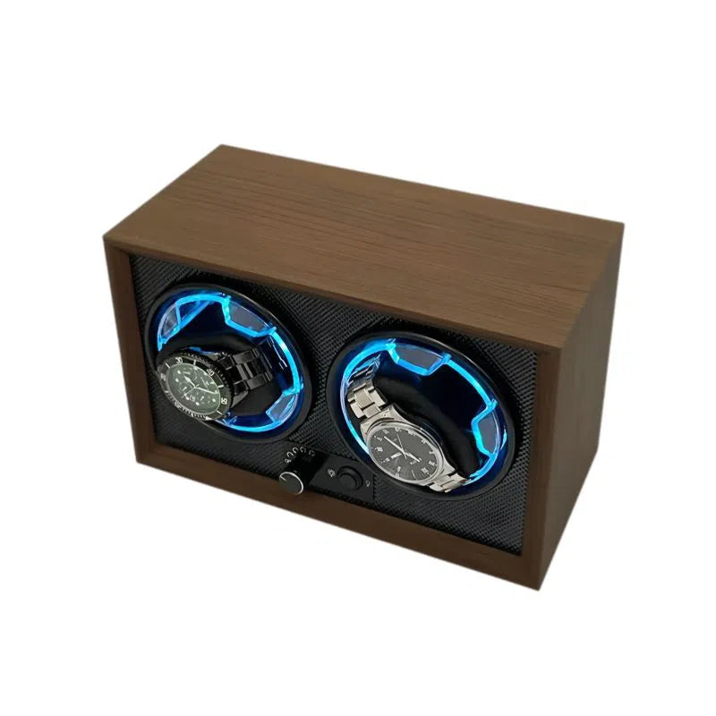 Remontoir 2 montres Vintage marron et noir
