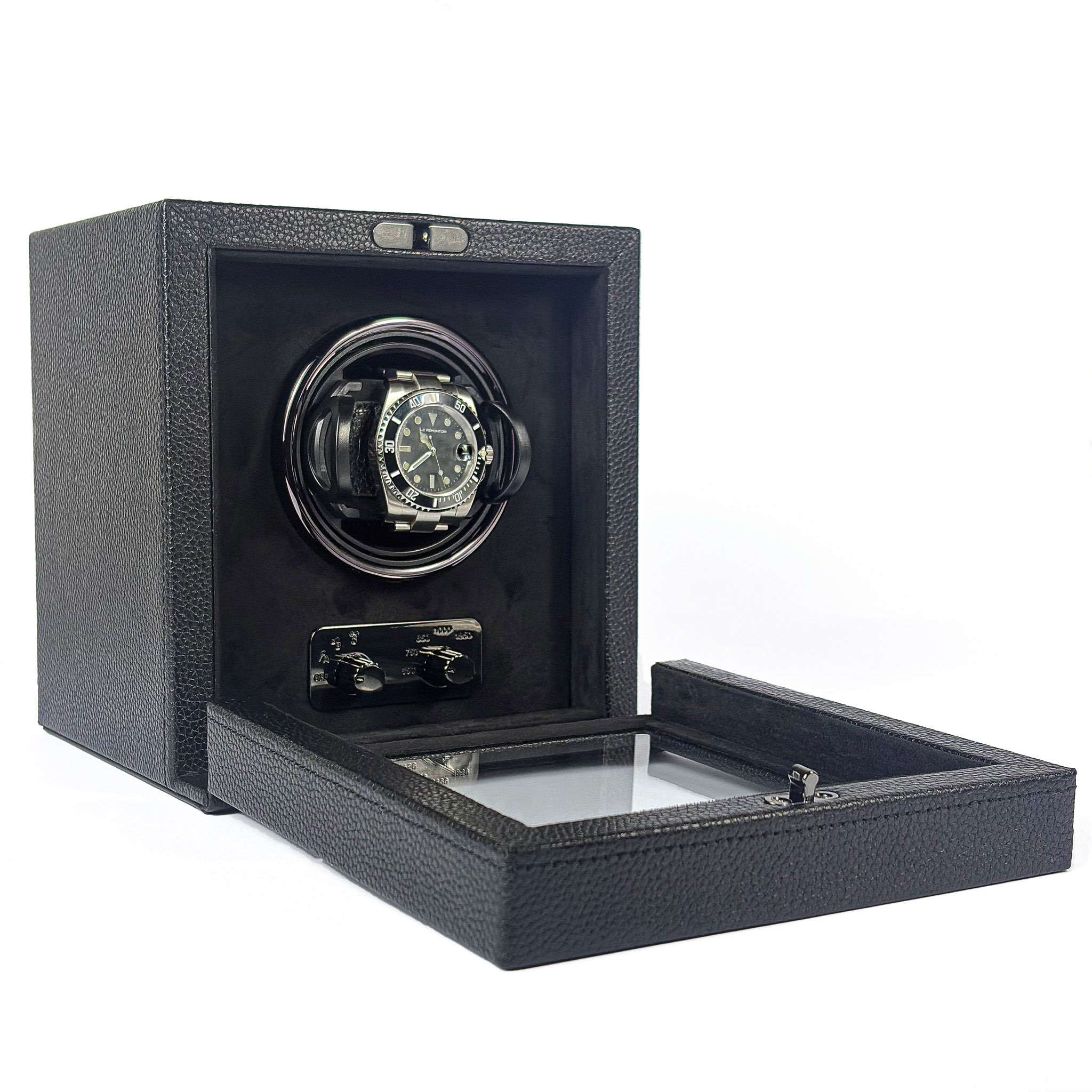 Remontoir Cube Divan · 1 montre · Noir Onyx