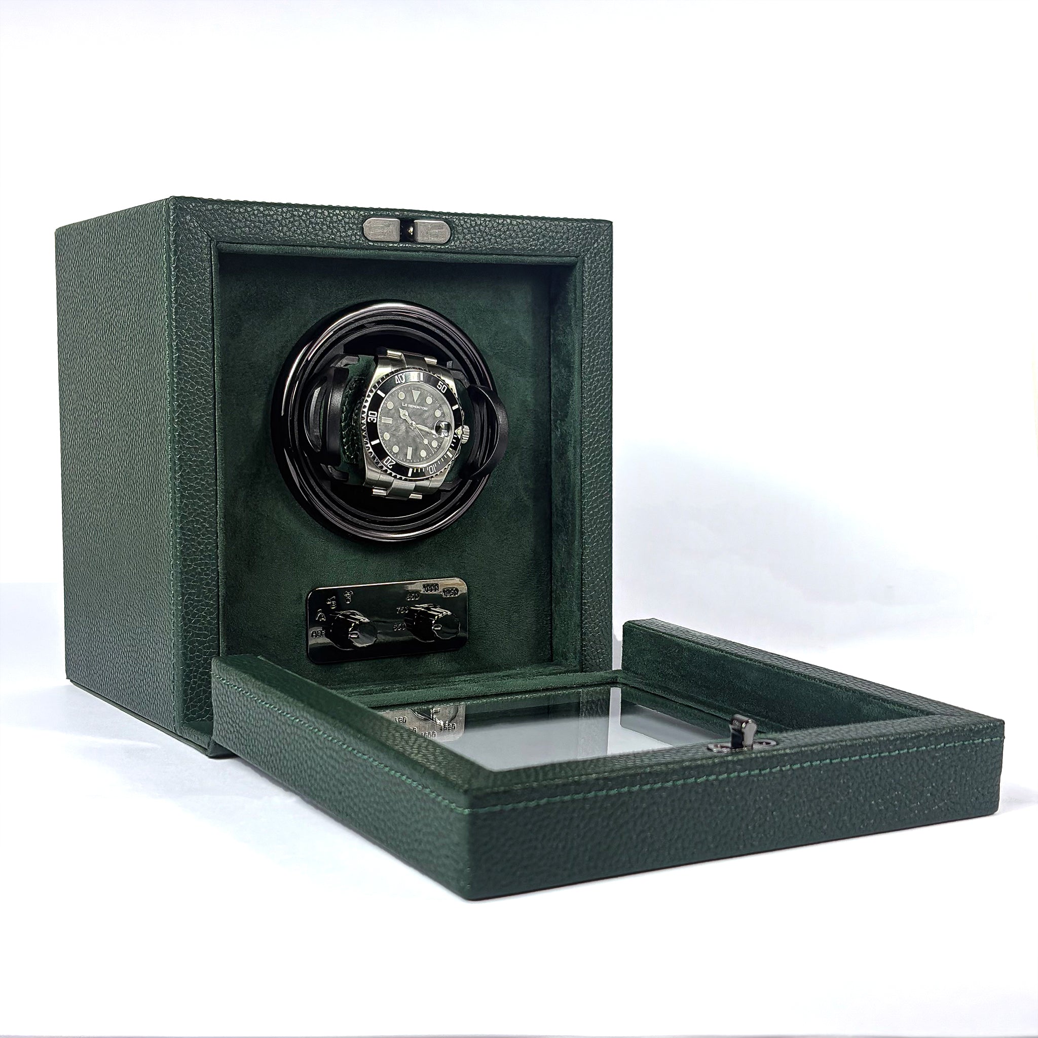 Remontoir Cube Divan · 1 montre · Vert Cèdre