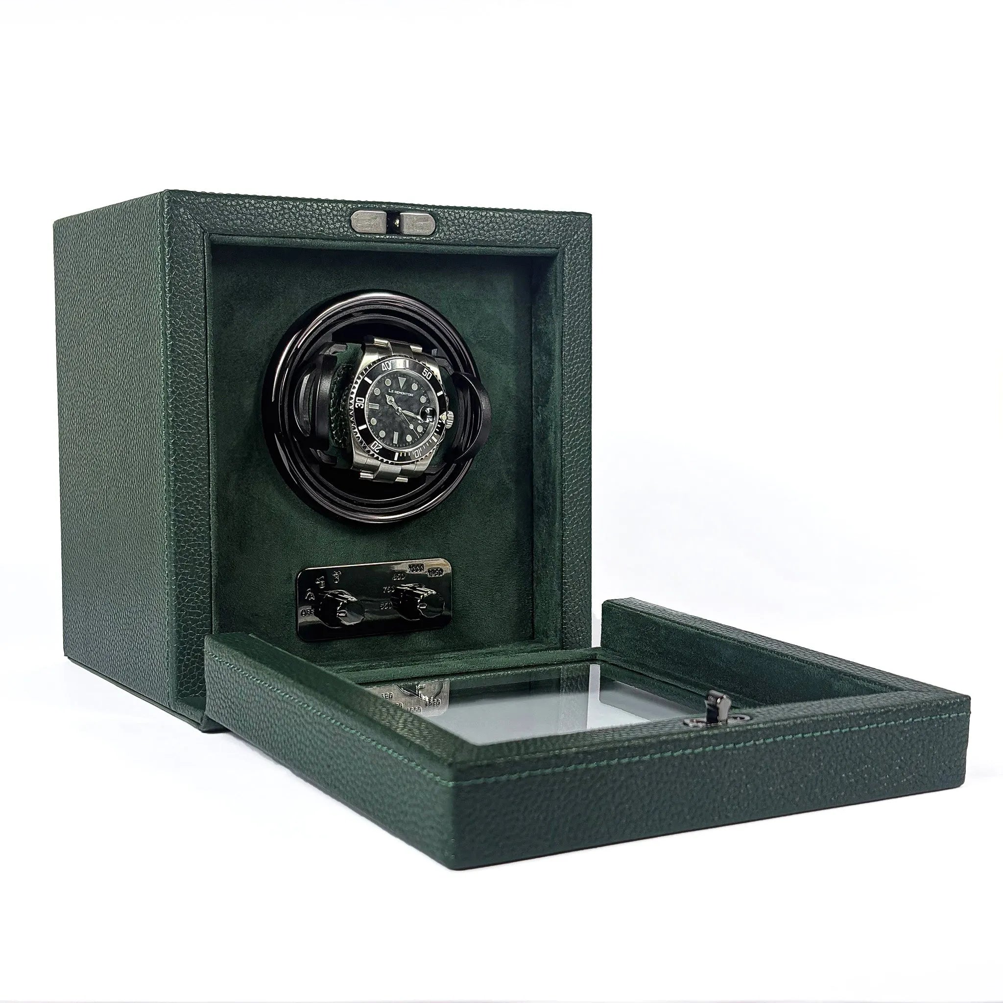 Remontoir Cube Divan · 1 montre · Vert Cèdre
