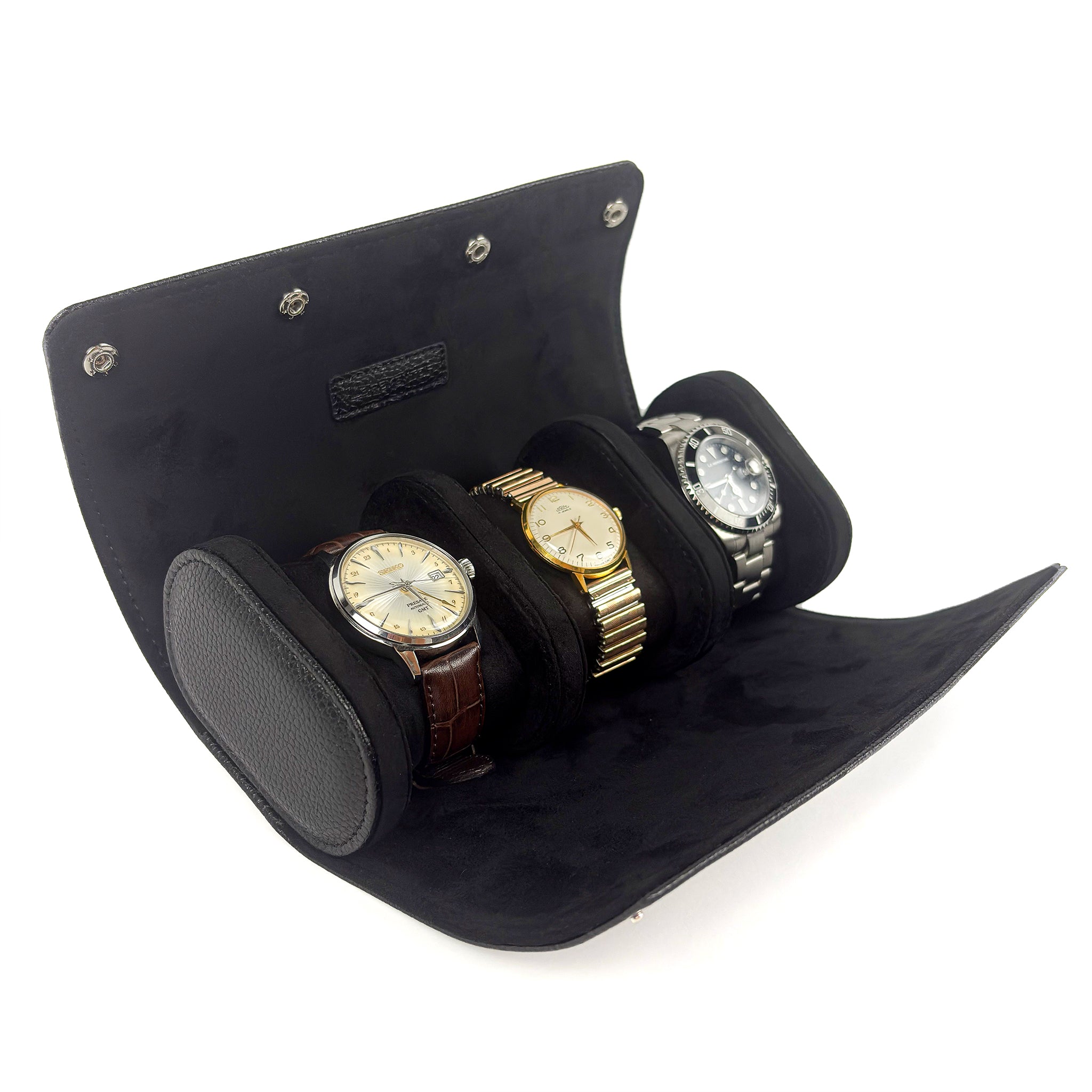 Étui Voyage · 3 montres · Noir Onyx