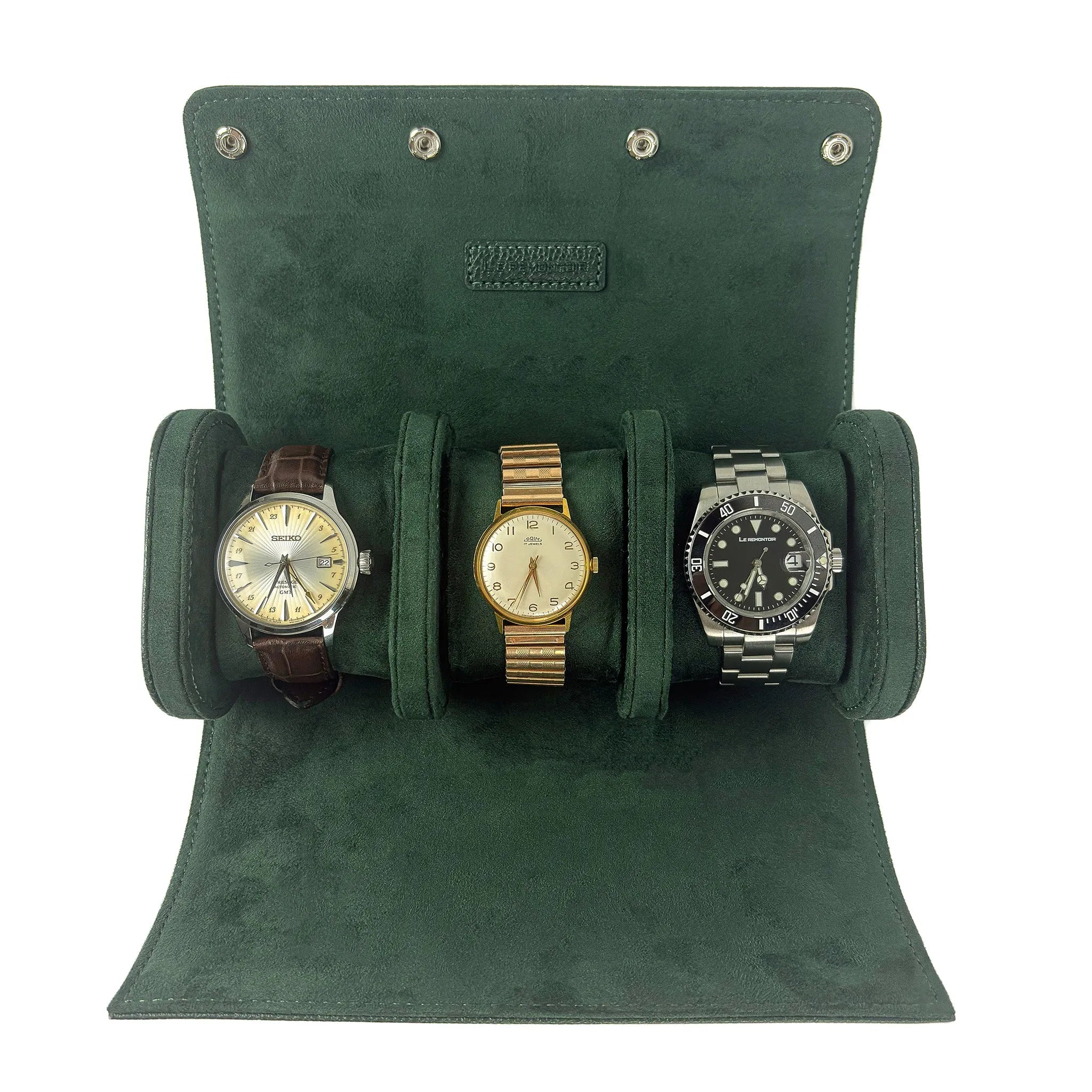 Étui Voyage · 3 montres · Vert Cèdre