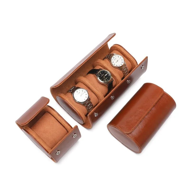 Étui montre - Marron clair cuir duo 2