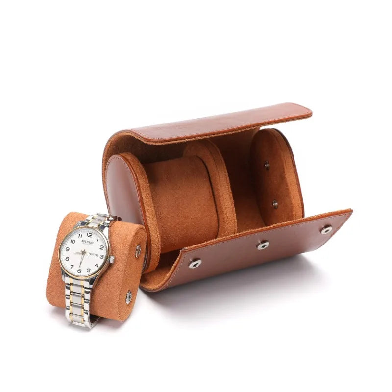 Étui montre - Marron clair cuir duo 4