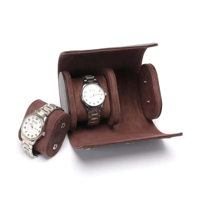 Étui montre - Marron foncé cuir duo 3