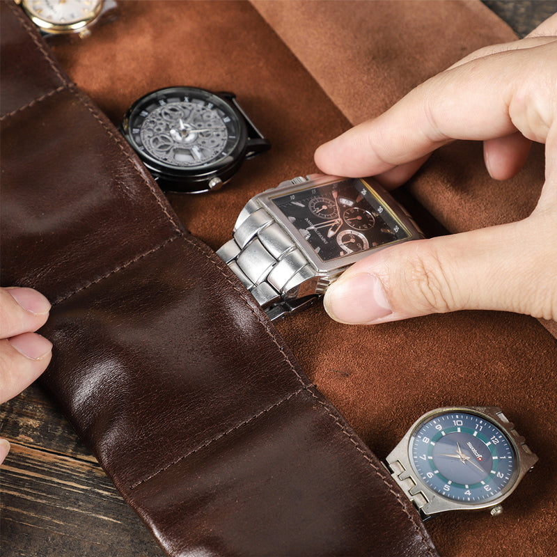 etui montre montre voyage cuir vachette le remontoir montre