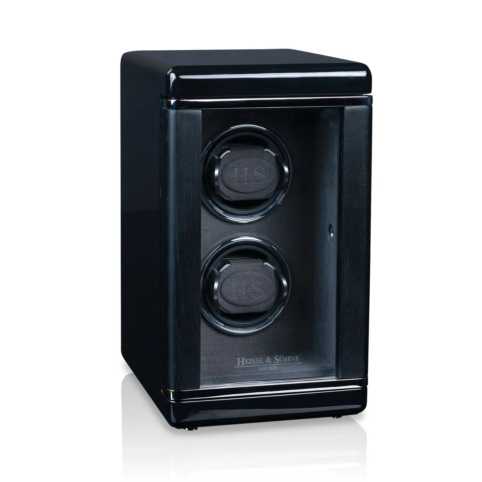 Remontoir Montre - Chicago 2 Noir-4-1 à 3 montres,bois MDF,Heisse & Söhne