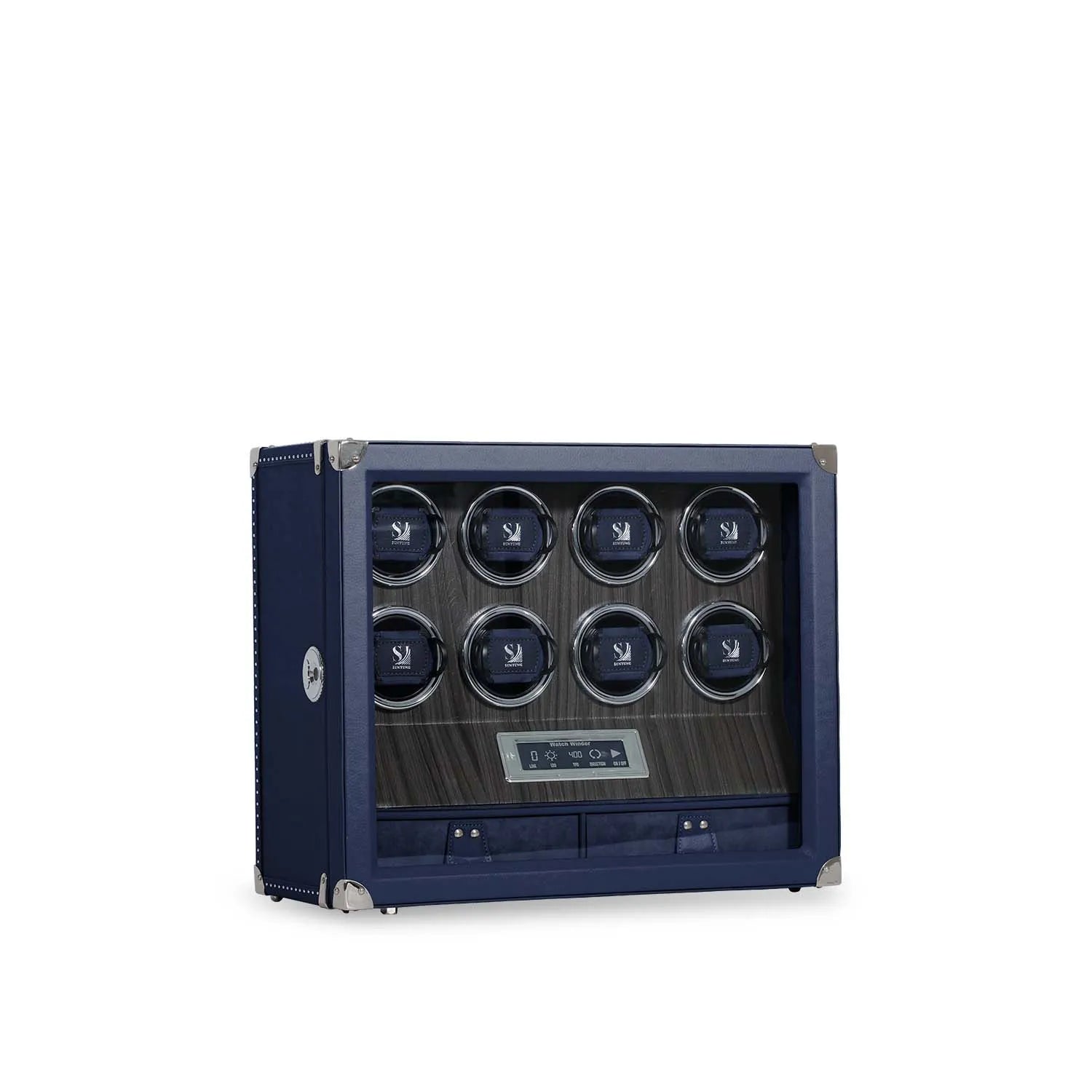 Remontoir Présentoir Valise Octuor avec rangement Bleu 2